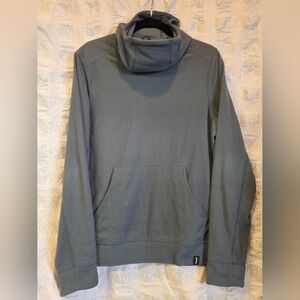 prAna Grey Cowl Neck Polartec Pullover